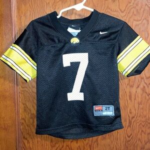 Iowa Hawkeyes Nike Black and Yellow Kids Jersey